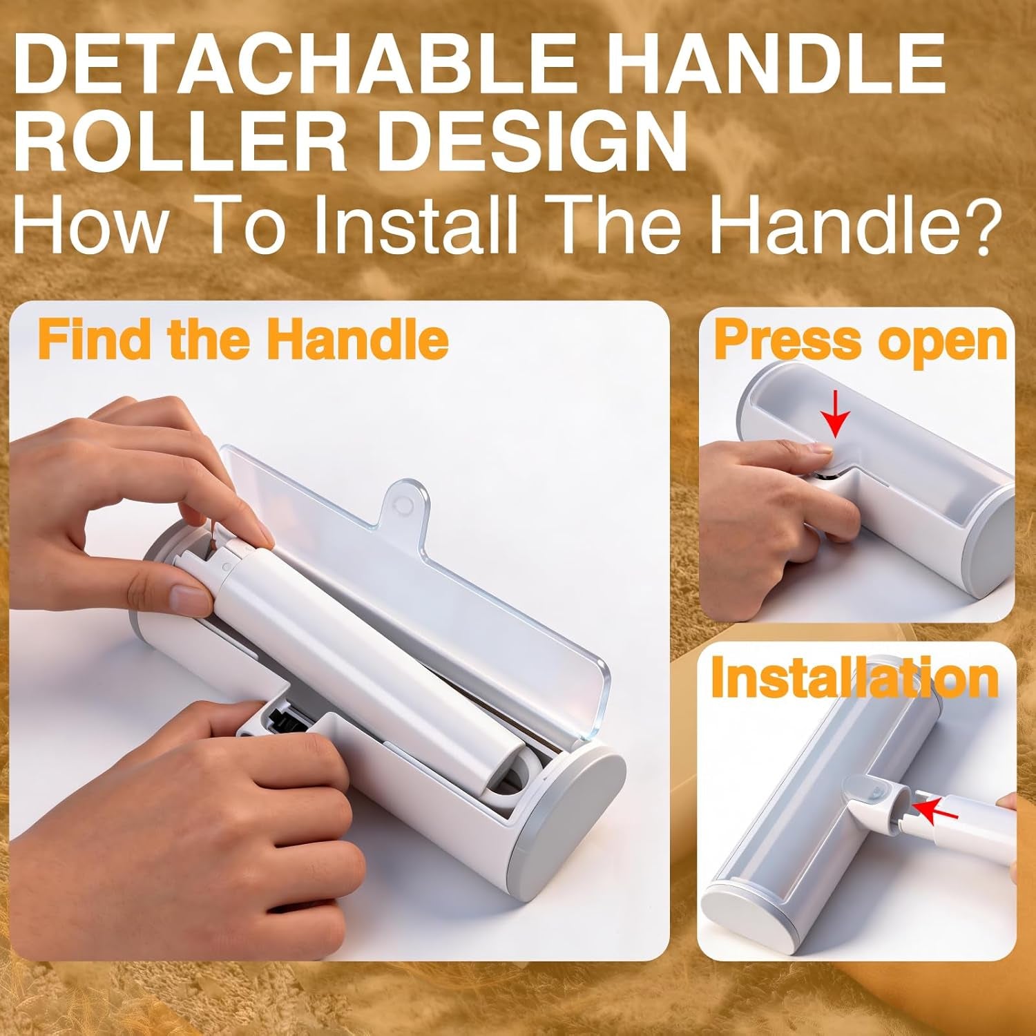 2 in 1 Pet Hair Removal Set, Reusable Dog Hair Remover