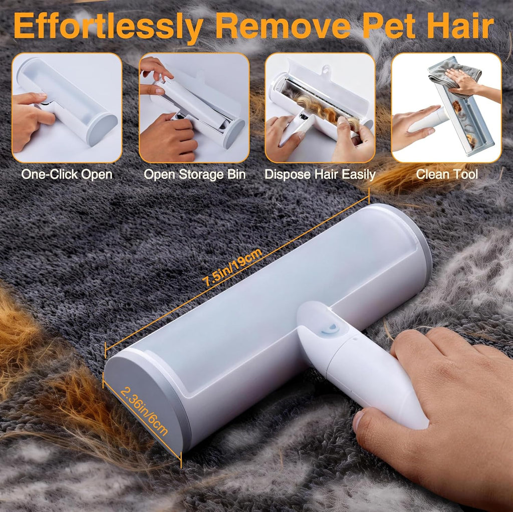 2 in 1 Pet Hair Removal Set, Reusable Dog Hair Remover